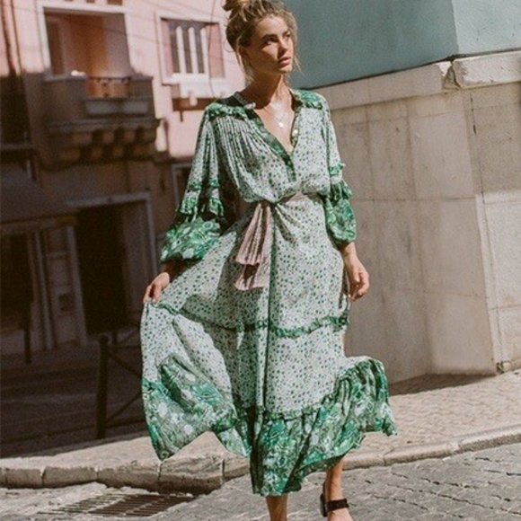 Spell Winona Maxi Dress in Ivy size S